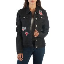 Load image into Gallery viewer, HARLEY QUINN BLK DENIM JACKET