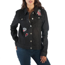 Load image into Gallery viewer, HARLEY QUINN BLK DENIM JACKET
