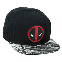 Load image into Gallery viewer, Marvel Deadpool Logo Sublimated Bill Snapback
